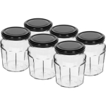 230 ml Konfitura purk musta &Oslash;63/4 kaanega - 6 tk BROWIN 132230, klaas, 7.2x7.2x9 cm