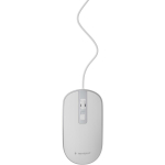 Gembird pele USB optiskā MUS-4B-06-WS, 1200 DPI, 4 pogas, ambidextriska, kabelis, sudraba, balta