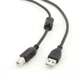Gembird USB 2.0 printeri kaabel CCFB-USB2-AMBM-3M 3m, must, 1 x USB 2.0, kuldkattega kontaktid