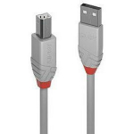 Lindy USB 2.0 A-B kaabel 36683 2m, hall, USB-A / USB-B, 1 x USB 2.0, 1 x USB 2.0 B