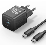 Vention mobiilne laadija MODEL TZ-FEPB0-EU-01, 20W, 100-240V, 1xUSB-C, 1m toitekaabel, kiire laadimine, kaitse