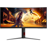 AOC CU34G4Z monitor, 34'', 3440 x 1440, 240 Hz, 1 ms, 450 cd/m&sup2;, 2x HDMI, USB keskpunkt, kaardus