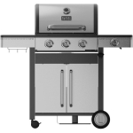 Black Decker gaasigrill ES9330120B, 12 950 W, 3 p&otilde;letit, 580 mm, 1260 mm, 1185 mm, roostevaba teras, 3 konksu