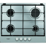 Whirlpool Gaasi pliit TGML650IX, 7300 W, 4 p&otilde;letit, Roostevaba teras, Mehaaniline juhtimine, 2x1650 W, 1x3000 W, 1x1000 W