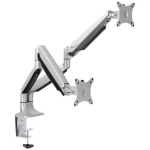 Logilink Kahe monitori lauakinnitus BP0043, 13-32", 9 kg, gaasivedru, alumiinium, VESA 75x75, 100x100