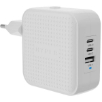 Hyper HyperJuice 70W USB-C GaN reisilaadija HJ1003WHWWGL, 70W, 2xUSB-C, 1xUSB-A, valge