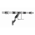 Gembird seinakinnitus 3 monitorile MA-WA3-01, 17-27 tolli, 6kg, VESA 75x75, 100x100, reguleeritav gaasivedru, kaabli haldamine