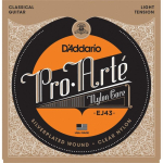 D'Addario EJ43 Pro-Art&eacute; Carbon, klassikalise kitarri keeled, nailons&uuml;damik, 6 tk, 0.699-1.07 mm, h&otilde;betatud vask