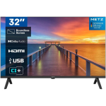 Metz 32MTH2000Z teler, 80 cm (32"), HD Ready, LED, 1366x768, 16:9, 3xHDMI, 2xUSB, DVB-T2/C/S2, CI+, HDR10, HLG, 16W, must