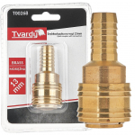 Ātrā savienotāja vīrie&scaron;u daļa 13mm, Tvardy, T00268, izturīgs misiņa materiāls