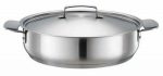 Cep&scaron;anas panna ar vāku 28 cm, Fiskars, 1064749, nerūsējo&scaron;ais tērauds, sudraba krāsa