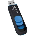 Adata USB m&auml;lupulk AUV128-64G-RBE 64GB, USB 3.2 Gen 1, lugemise kiirus 90MB/s, kirjutamise kiirus 40MB/s, must, sinine