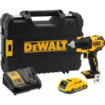 Dewalt Puuremasin DCD708D1T-QW 18V, 2Ah, 65Nm, 2 kiirus, harjadeta mootor, LED tuli, 15 p&ouml;&ouml;rdemomendi seadet