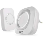 Emos Juhtmevaba uksekell P5733W, P5733W, 150m, 36 meloodiat, IP44, 110dB, 1x3V CR2032 kaasas, self-learning