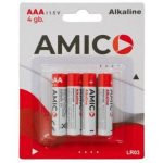 Amico Aku AAA 9141793, 4tk, pikk t&uuml;hjenemine, keskkonnas&otilde;bralik, alumiiniumfooliumi kate