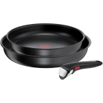 TEFAL Ingenio Daily Chef Set, 3 pcs | L7629553 | Frying | Diameter 24/28 cm | Suitable for induction hob | Removable handle | Black