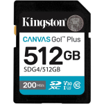 Kingston Canvas Go! Plus SD kaart SDG4/512GB, 512 GB, 200 MB/s, UHS-I, U3, V30