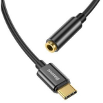 Baseus Adapter CATL54-01, 0.05m, USB-C isane, 3.5mm emane, 24bit 48KHz, kompaktne, vastupidav TPE