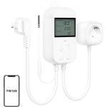 Meross nutikas pistik MTS960HK-EU, -30&deg;C kuni 110&deg;C, &plusmn;0.5&deg;C t&auml;psus, 16A, 100-240V~, 50/60Hz, K&uuml;te, Jahutus, Taimer