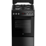 Beko FSE52321DBD pliit, 600mm, 500mm, 850mm, 44kg, maagaas, 4 keeduala, 55L, elektriline ahi, A klass