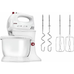 Mpm K&auml;si mikser koos alusega MMR-16Z, 750 W, 5 kiirus, 3,4 l, Turbo, 4 otsikut, valge