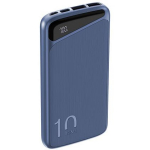 Navitel Power Bank PWR10 MX Blue, 10000mAh, 3.7V, 37Wh, 2xUSB-A, 1xUSB-C, 1xMikro-USB, &uuml;lekoormuse kaitse