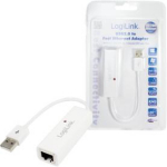 Logilink USB 2.0 kuni Fast Ethernet RJ45 adapter UA0144B, 0.115 m, 10/100 Mbps, Juhtmega, LED indikaatorid