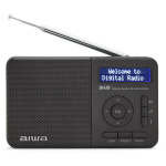 Aiwa Kandes raadio vastuv&otilde;tja RD-40DAB/BK, 2W, 50 DAB+ jaama, 50 FM jaama, 2000mAh aku, LCD
