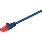Goobay CAT 6 U/UTP patch kaabel 68432, 0,5m, RJ-45 isane, sinine, molded, konksudeta, CCAW