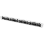 Lanberg PPU5-1024-S jaotuspaneel, 1U, 24xRJ-45, Cat5e, IDC/LSA, T568A/B, hall RAL9004