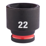 SHOCKWAVE&trade; IMPACT DUTY TRIECIENIZTURĪGAS UZGRIEŽŅU MUCIŅAS, 22 MM 3/8" IMPACT SOCKET STD - 1 PC, 4932480279 MILWAUKEE