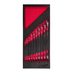 DIVPUSĒJO UZGRIEŽŅU ATSLĒGU PUTU IELIKTŅU KOMPLEKTS, 10 PC DOUBLE OPEN END SPANNER FOAM INSERT SET, 4932493629 MILWAUKEE