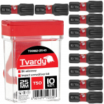 Ietekmes skrūvgrieža uzgaļi T50 25mm S2, Tvardy, T00182-25-10, 10 gab. komplekts