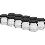 40ml klaaspurk v&auml;rvilise kaanega BROWIN 132040 &Oslash;43, 10 tk.