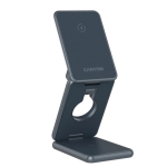 Kompaktne kokkupandav juhtmevaba laadija 15 W kiirlaadimise ja 3 in 1 funktsiooniga OnCharge 309 Metal CNS-WCS309M CANYON