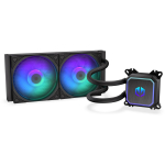 Endorfy CPU jahutus EY3B004, 240 mm, 2 ventilaatorit, 1600-2600 RPM, must, RGB valgustus, alumiinium
