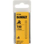 Dewalt Kruvikeeraja otsikud T40 70mm DT7296-QZ 5 tk, l&ouml;&ouml;gikindel t&ouml;&ouml;riistateras, paindlik p&ouml;&ouml;rlemisala, hoiukonteinerid