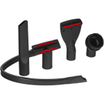 Geko tolmuimeja tarvikute komplekt G81084, 5 tk, 35 mm, 32 mm adapter, kvaliteetne plastmass, must