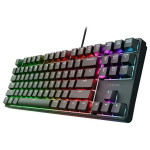 Trust GXT 864 Cada TKL 25724, must, USB, mehaaniline, RGB valgustus, programmeeritavad nupud