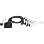 Aten 2-Port USB 4K HDMI KVM l&uuml;liti CS22H-AT, 2 x KVM / audio / USB, 4096 x 2160 @ 60Hz, kaugjuhtimispuldi portide valik