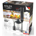 Adler K&auml;si segisti AD 4620b, 800 W, 2 kiirus, must, 500 ml anum, 700 ml m&otilde;&otilde;tja, roostevabast terasest terad