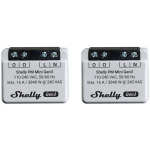 Shelly PM Mini Gen3 JUHTIMINE, PMMiniGen3x2, 802.11 b/g/n, 16A, 3840W, Bluetooth 4.2, 8MB m&auml;lu