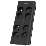 Philips &uuml;lepinge kaitse SPN7080BA/60, 2m, 8xE, must, tagurpidi polaarsus, &uuml;lepinge kaitse