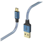 Hama USB kaabel 00178289, 1.5m, USB 2.0, USB Type-A, Micro-USB, sinine, alumiiniumkorpus, vastupidavad pistikud