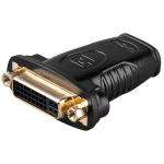 Goobay HDMI/DVI-I adapter 68690, HDMI emane (Type A), DVI-I emane Dual-Link (24+5 pin), must, vormitud