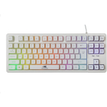 Baracuda Klaviatuur KRILL-W, 87 nuppu, Tenkeyless, membraan, Anti-Ghosting 19 nuppu, USB 2.0, 1,5m, valge, Windows, Mac, Chrome