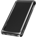 LogiLink PA0316 Power Bank, 10000 mAh, 2x USB-A, USB-C, 12W, 2.4A, LED-ekraan, must