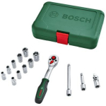 Bosch 1600A02BY0 Pistikupesa komplekt, 1/4", 14 tk, 5-13mm, 93Nm, 72 hammast, 5&deg;, teras