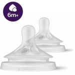 Philips Avent Natural Response SCY966/02, silikoonist lutid 6M+, 2 tk, koolikuvastane, BPA-vaba