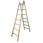 Puidust kahepoolne redel 2x7 150kg AW23038 AWTOOLS